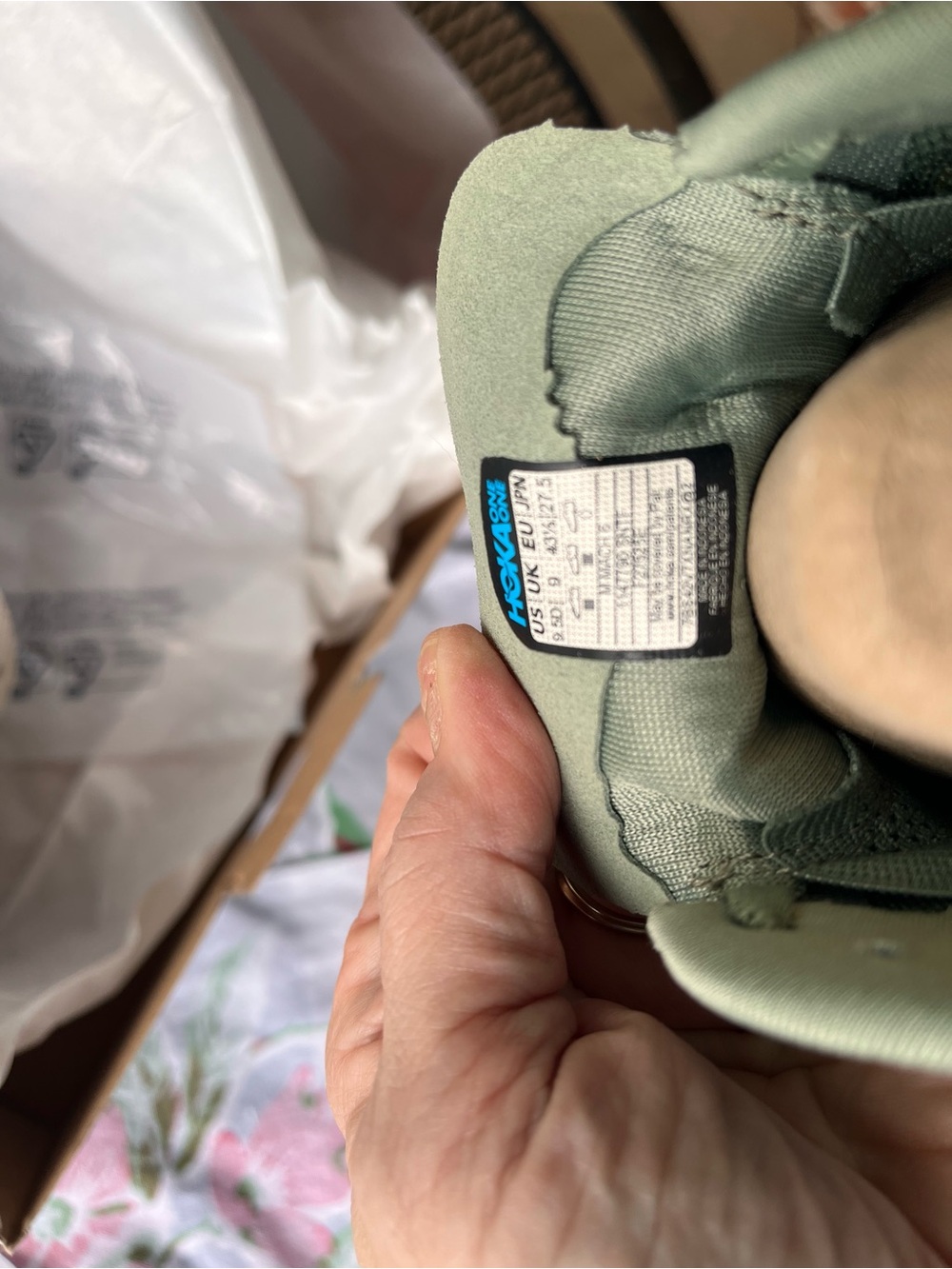 HOKA One One Mach 6 M 9.5 W11 Fern Green NIB - Picture 2 of 7